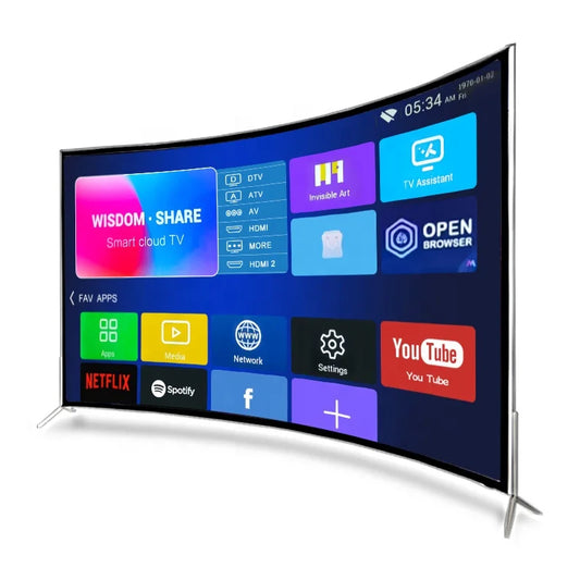 Télévision Android intelligente 2k 4k smart tv 80 pouces courbé